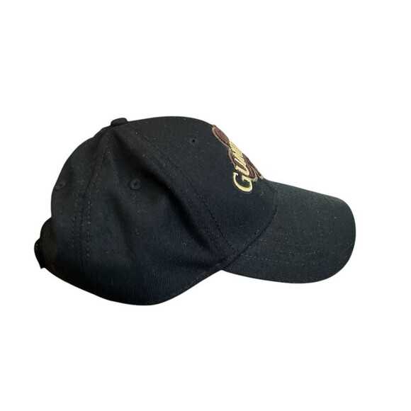Guinness Black Baseball Cap  Logo with Bottle Opener Hook and Loop Closure - Picture 2 of 7